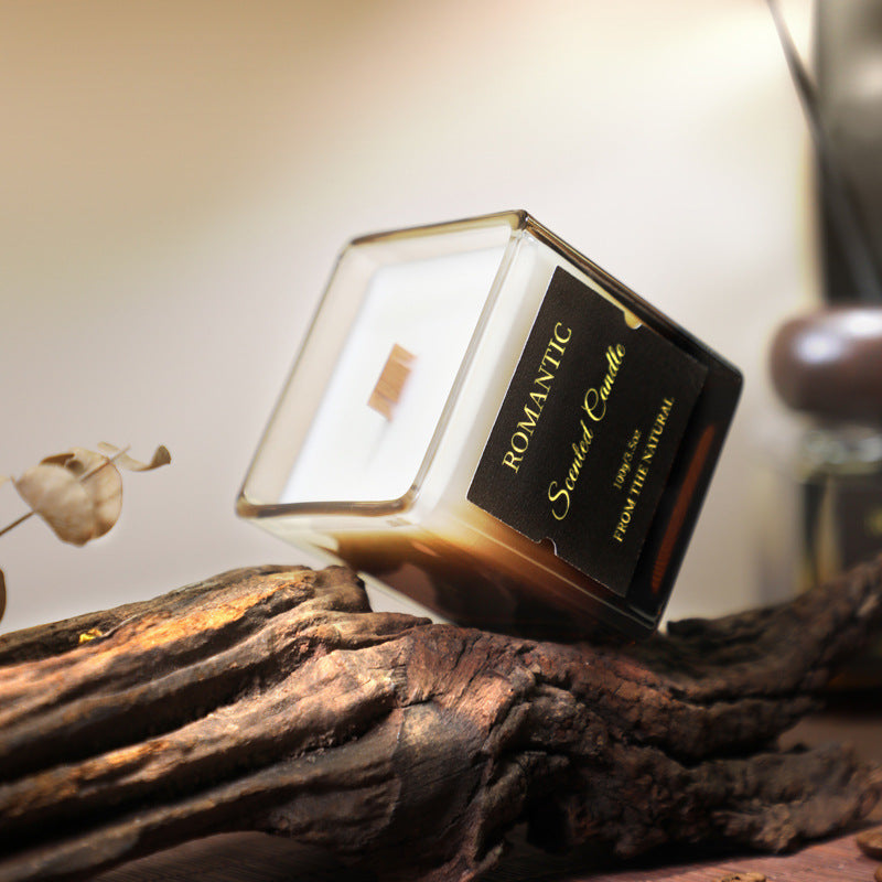 Vintage Wooden Scented Candle Gift Box — Luxury Fragrance Set
